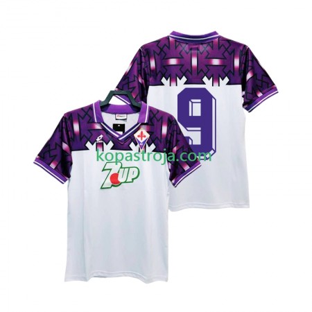 Billiga Fotbollströjor ACF Fiorentina 9 1992 1993 Retro Borta tröja Kortärmad